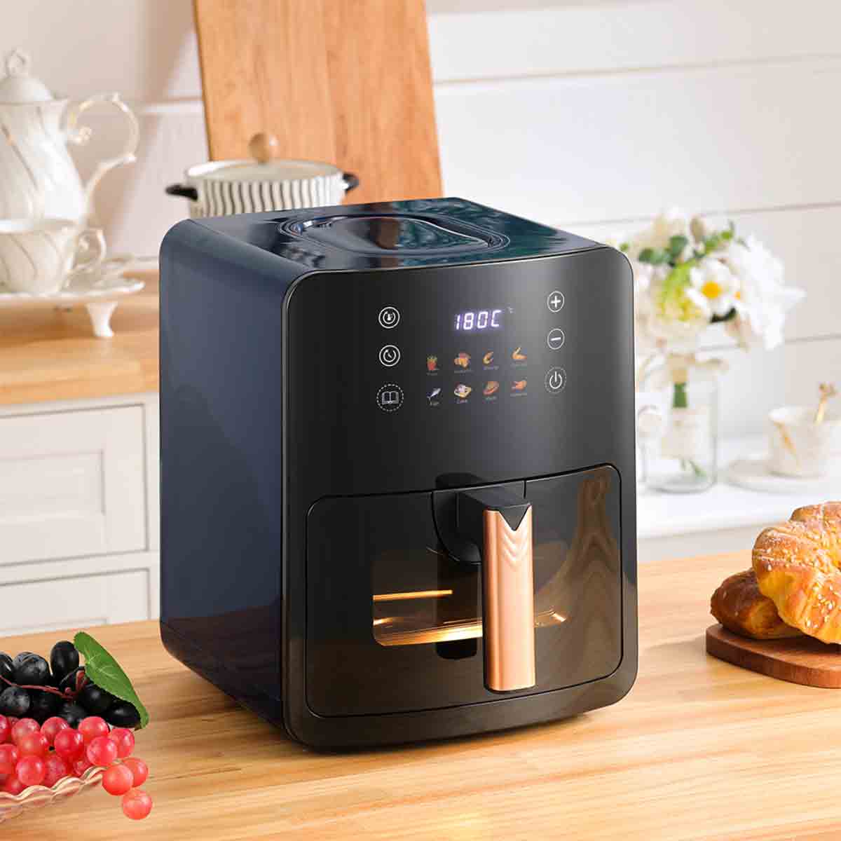 LivingandHome Living and Home 5L 1400W Digital Air Fryer With Visual