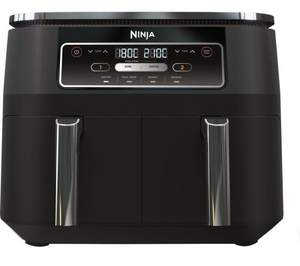NINJA Foodi 4-in-1 Dual Zone AF200UK Air Fryer - Black, Black